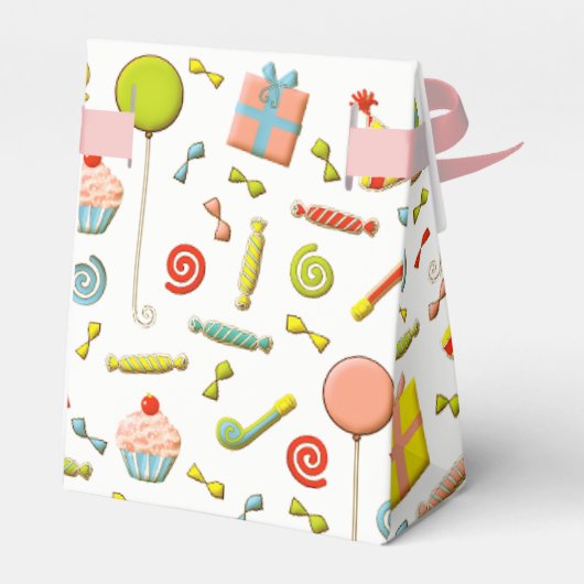 誕生日パーソナライズされたパーティーの好意ボックス フェイバーボックス (裏面サイド)