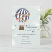 誕生日パーソナライズされたパーティーの招待バルーン 招待状 (スタンド正面)