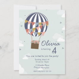 誕生日パーソナライズされたパーティーの招待バルーン 招待状