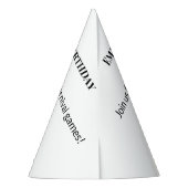 誕生日パーソナライズされたパーティーの招待 パーティーハット (裏面)