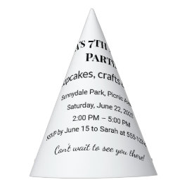 誕生日パーソナライズされたパーティーの招待 パーティーハット