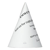 誕生日パーソナライズされたパーティーの招待 パーティーハット (左)