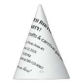 誕生日パーソナライズされたパーティーの招待 パーティーハット (右)