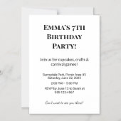 誕生日パーソナライズされたパーティーの招待 マグネット招待状 (正面)