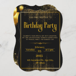 誕生日パーソナライズされたパーティーの招待 招待状