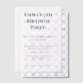 誕生日パーソナライズされたパーティーのVellumオーバーレイ ベラム紙招待状 (オフセット (招待状))
