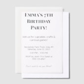 誕生日パーソナライズされたパーティーのVellumオーバーレイ ベラム紙招待状 (オフセット)