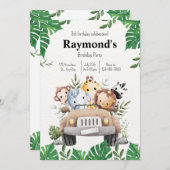 誕生日パーソナライズされたパーティーへの子供の招待 招待状 (正面/裏面)