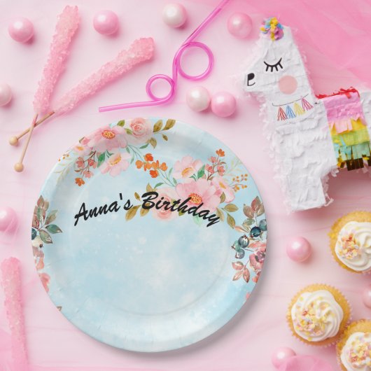 誕生日パーソナライズされたパーティープレート ペーパープレート (パーティー)