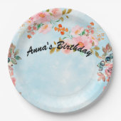 誕生日パーソナライズされたパーティープレート ペーパープレート (正面)