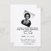 誕生日パーソナライズされたパーティー日付カードの保存 セーブザデート (正面/裏面)