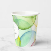 誕生日パーソナライズされたパーティー紙カップカラフル 紙コップ (左)