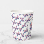 誕生日パーソナライズされたパーティー紙カップバタフライ 紙コップ (右)