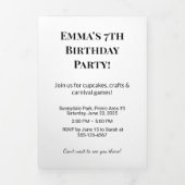 誕生日パーソナライズされたパーティー3つ折り文字折り 三つ折り招待状 (カバー)