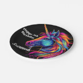 誕生日パーソナライズされたパーティーUnicornファンタジー ペーパープレート (アングル)