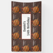 誕生日パーソナライズされたピザパーティー 横断幕 (縦)