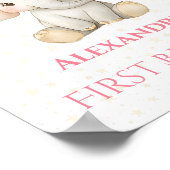 誕生日パーソナライズされたプリンセスゾウ歓迎 ポスター (角)