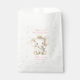 誕生日パーソナライズされたプリンセスゾウ フェイバーバッグ