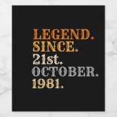 誕生日パーソナライズされたプレゼント誕生日の追加 ワインラベル (シングルラベル)