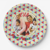 誕生日パーソナライズされたプレート- EVAスペシャルデー ペーパープレート (正面)