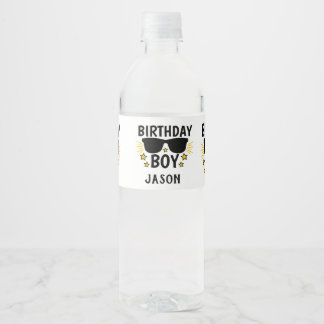 誕生日パーソナライズされたボーイハリウッドスタイル ペットボトルラベル