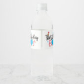 誕生日パーソナライズされたボーイ ペットボトルラベル (裏面)