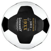 誕生日パーソナライズされたモノグラム伝説的な父 サッカーボール (回転)