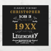 誕生日パーソナライズされたモノグラム伝説的な父 ビールラベル (シングルラベル)