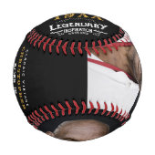 誕生日パーソナライズされたモノグラム伝説的な父 野球ボール (正面)