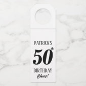 誕生日パーソナライズされたラベル、ショットボトルラベル ボトルネックタグ (裏面)