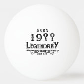 誕生日パーソナライズされたレトロヴィンテージモノグラム 卓球ボール (正面)