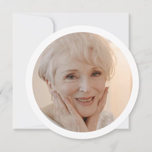 誕生日パーソナライズされた写真と文字 カード (裏面)