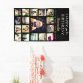 誕生日パーソナライズされた写真コラージュのバナー 横断幕 (インサイチュ)