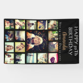 誕生日パーソナライズされた写真コラージュのバナー 横断幕 (横)