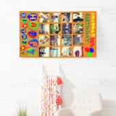 誕生日パーソナライズされた写真コラージュのバナー 横断幕 (インサイチュ)