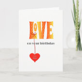 誕生日パーソナライズされた名ラブカード カード (正面)