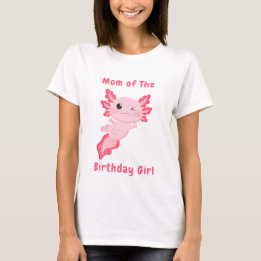 誕生日パーソナライズされた女の子のピンクのママ Tシャツ