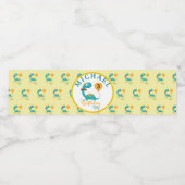 誕生日パーソナライズされた少年の恐竜 ペットボトルラベル (シングルラベル)