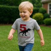 誕生日パーソナライズされた恐竜シャツ、5歳の誕生日 Tシャツ
