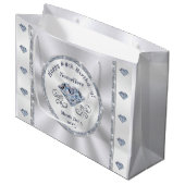 誕生日パーソナライズされた抱き枕、任意の年/大事な行事 ラージペーパーバッグ (正面アングル)