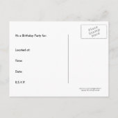 誕生日パーソナライズされた招待状はがき妖精 インビテーションポストカード (裏面)