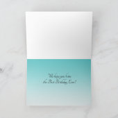 誕生日パーソナライズされた用ファミリーフォトパパカード カード (内部)