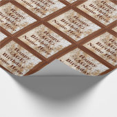 誕生日パーソナライズされた紙His AGe, NAME ラッピングペーパー (角)