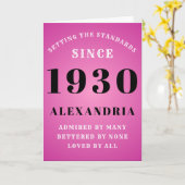 誕生日パーソナライズされた1930はっきりしたピンガーリーク カード (黄色い花)