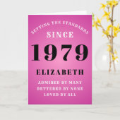 誕生日パーソナライズされた1979 Standards Add Your Name（1979規格名の カード (黄色い花)