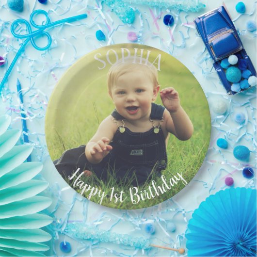 誕生日パーソナライズされた1 ペーパープレート (パーティー)