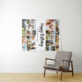 誕生日パーソナライズされた24フォトコラージュ タペストリー (インサイチュ(横))