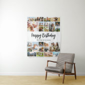 誕生日パーソナライズされた24フォトコラージュ タペストリー (インサイチュ)