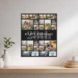 誕生日パーソナライズされた24フォトコラージュ ポスター<br><div class="desc">独自の24フォトパーソナライズされたコラージュを誕生日用に作成</div>