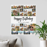 誕生日パーソナライズされた24フォトコラージュ ポスター<br><div class="desc">独自の24フォトパーソナライズされたコラージュを誕生日用に作成</div>